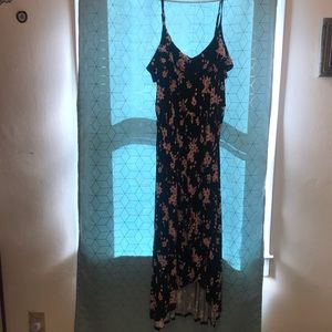 LOFT Floral Spaghetti Strap Dress